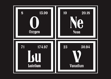 One Love Periodic Table
