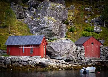 Picturesque fishing houses