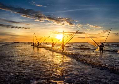 A new day begins on beach
