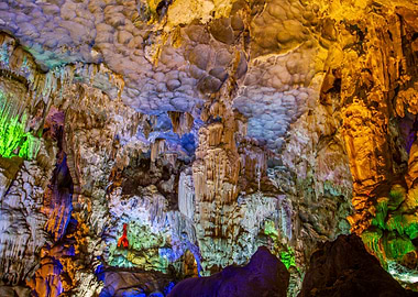Colorful stalactites