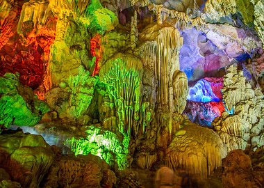 Colorful stalactites