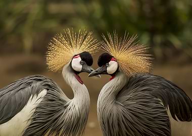 Gold Crowned Crane Lovers