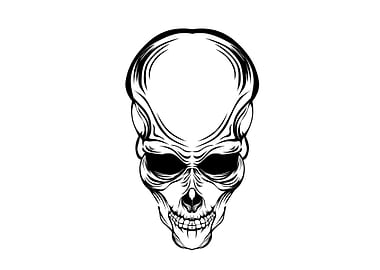 alien skull skeleton