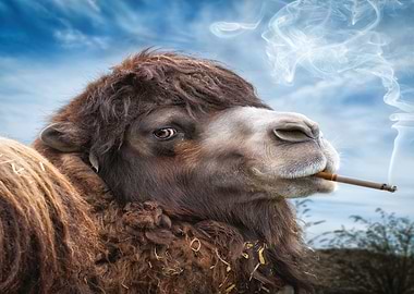 Camel Smoking A Camel