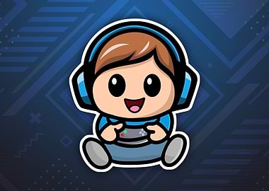Kawaii Chibi Gamer Boy