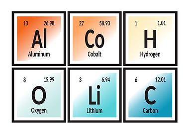 Alcoholic Table of Element