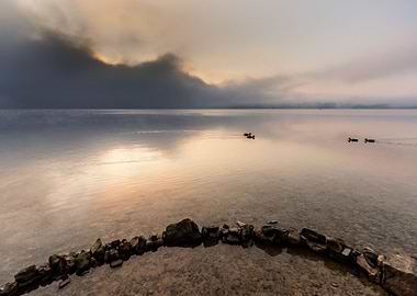 Sunrise over the lake