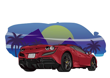 sport cars landscape