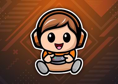 Kawaii Chibi Gamer Boy