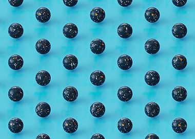 Isometric terrazzo spheres