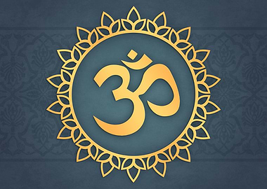 Hindu Ohm Symbol Teal