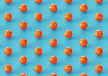 Iso orange terrazzo balls