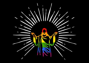 Jesus LGBTQ Flag Religious