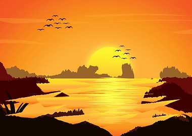 Sunset at the Sea Beach