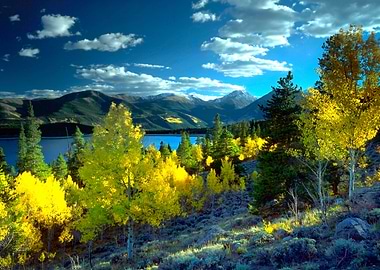 Mountains at Lake Nature
