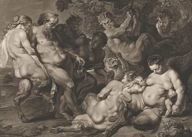 Drunk Silenus And Satyrs