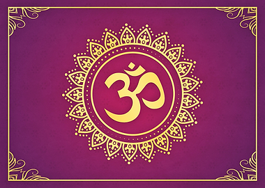 Hindu Ohm Symbol Purple