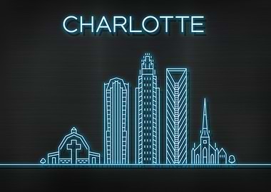 Charlotte City Skyline