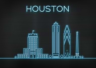Houston City Skyline