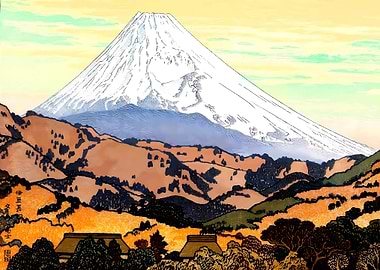 Ukiyo e Mount Fuji