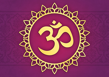 Hindu Ohm Symbol Purple
