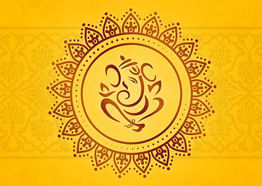 Hindu Ganesh Yellow Bronze