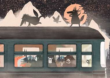 Fox Punk and Orange Moon