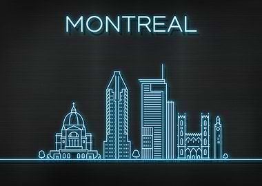 Montreal City Skyline