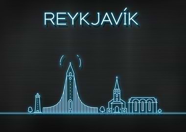 Reykjavik City Skyline