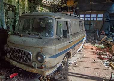 The truck of the painter