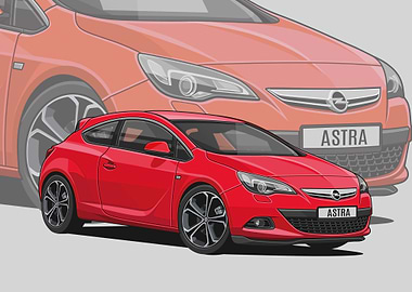 Vauxhall Astra red