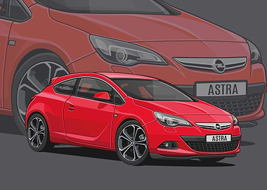 Vauxhall Astra red