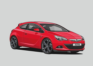 Vauxhall Astra red