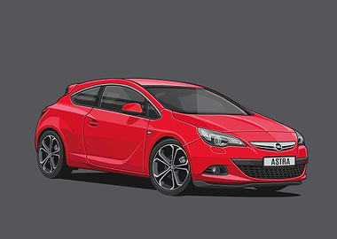 Vauxhall Astra red