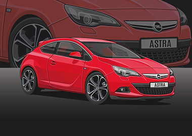 Vauxhall Astra red