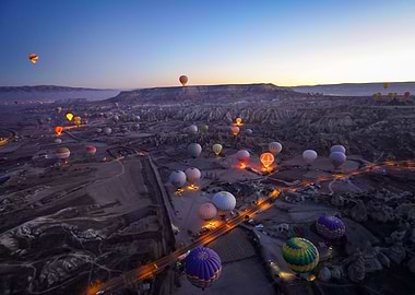 view of balloons flight