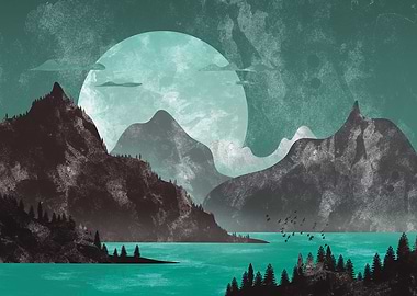 Lake between mountains