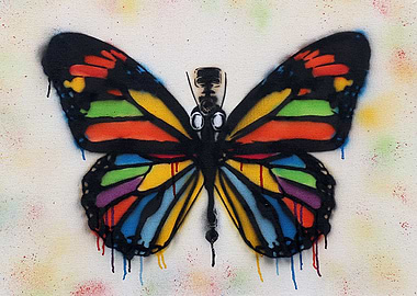 Butterfly in pollution