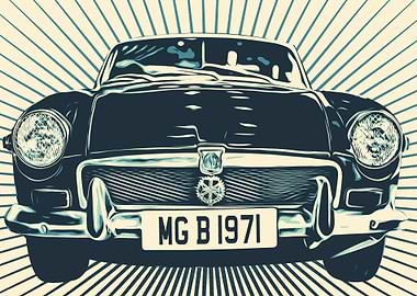 One Of Classical MGB Car