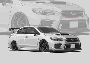 subaru wrx sti white