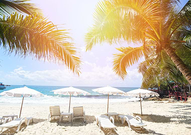 tropical beach and sea