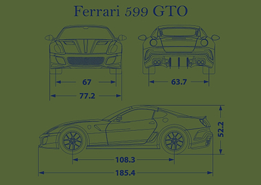 Ferrari 599 GTO 2011 Bluep