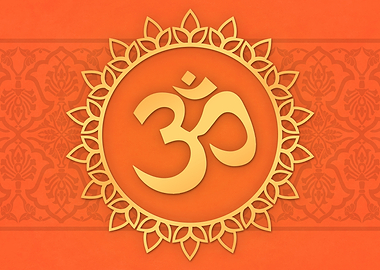 Hindu Ohm Symbol Orange