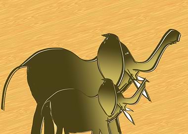 FAMILY GOLD ELEPHANT