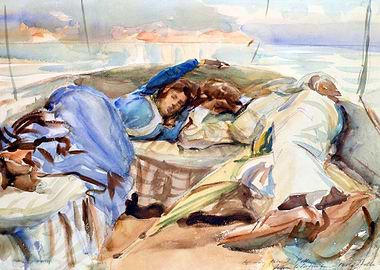 Two Figures in a Boat