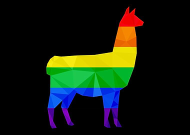 Colorful Llama LGBTQ Gay