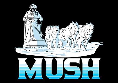 Retro Sledge Dog Mushing