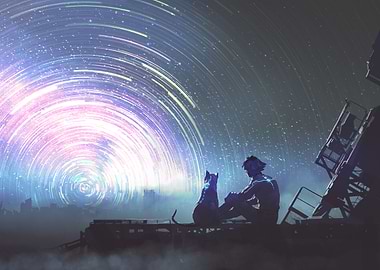 night futuristic world