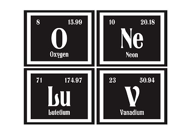One Love Periodic Table