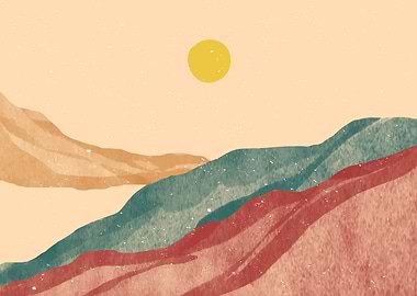 Abstract Mountain art